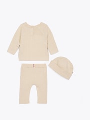 Tommy Hilfiger Natural Cable Knitted Set Giftbox - Image 2 of 3