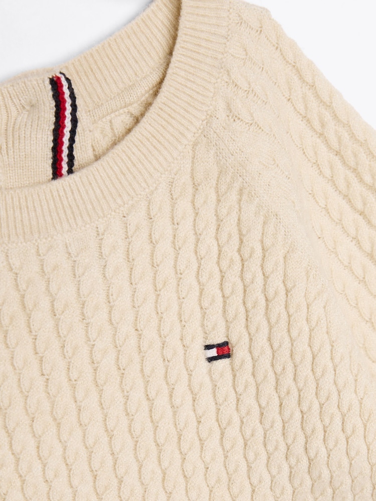 Tommy Hilfiger Natural Cable Knitted Set Giftbox - Image 3 of 3