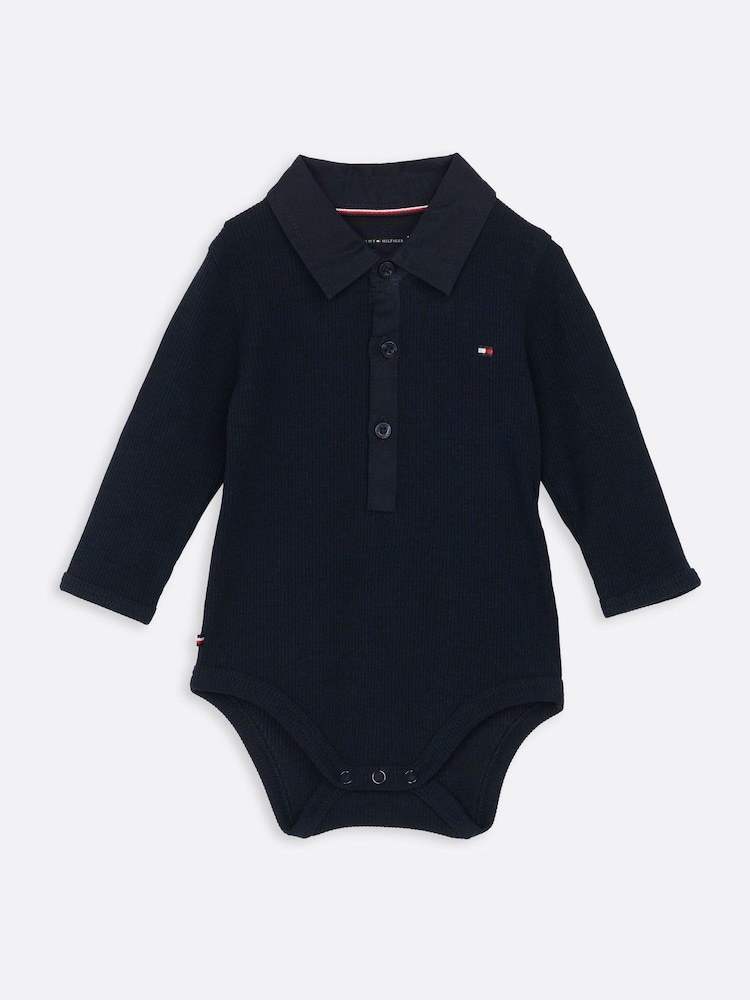 Tommy Hilfiger Blue Ribbed Bodysuit - Image 1 of 4