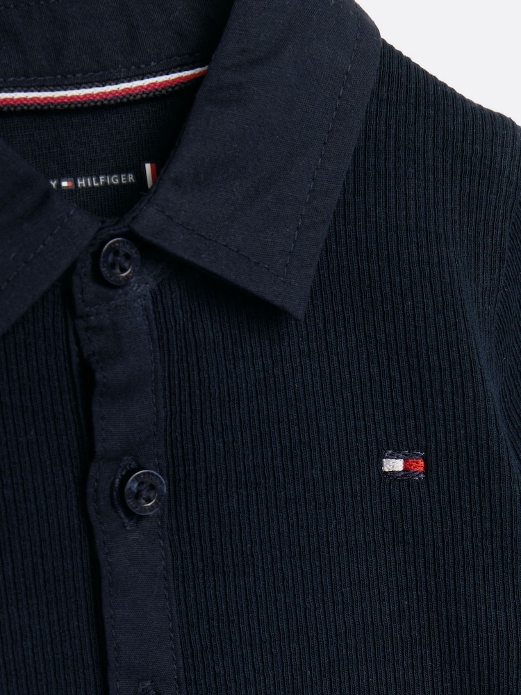 Tommy Hilfiger Blue Ribbed Bodysuit - Image 4 of 4
