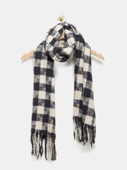 Mint Velvet Black Houndstooth Check Scarf - Image 2 of 3