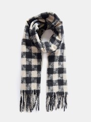 Mint Velvet Black Houndstooth Check Scarf - Image 3 of 3