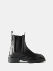 Mint Velvet Black Leather Chelsea Boots - Image 1 of 3