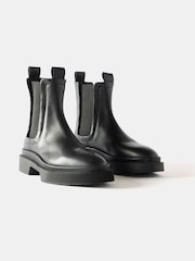 Mint Velvet Black Leather Chelsea Boots - Image 2 of 3