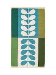 Orla Kiely Willow Stem Check Bath Towel - Image 4 of 5
