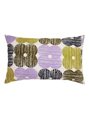 Orla Kiely Set of 2 Lilac Moss Textured Flower Pillowcases - Image 3 of 4