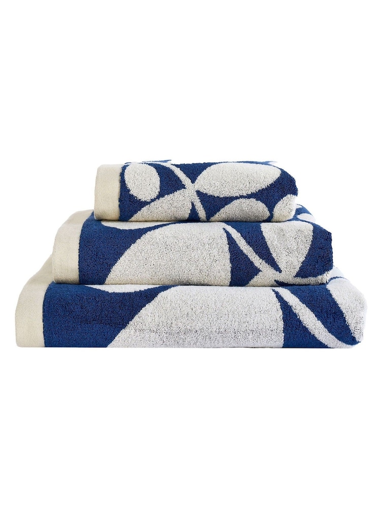 Orla Kiely Dusk Sycamore Stripe Bath Towel - Image 5 of 5