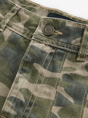 Camo Printed 100% Cotton Pleated Denim Mini Skirt - Image 6 of 7