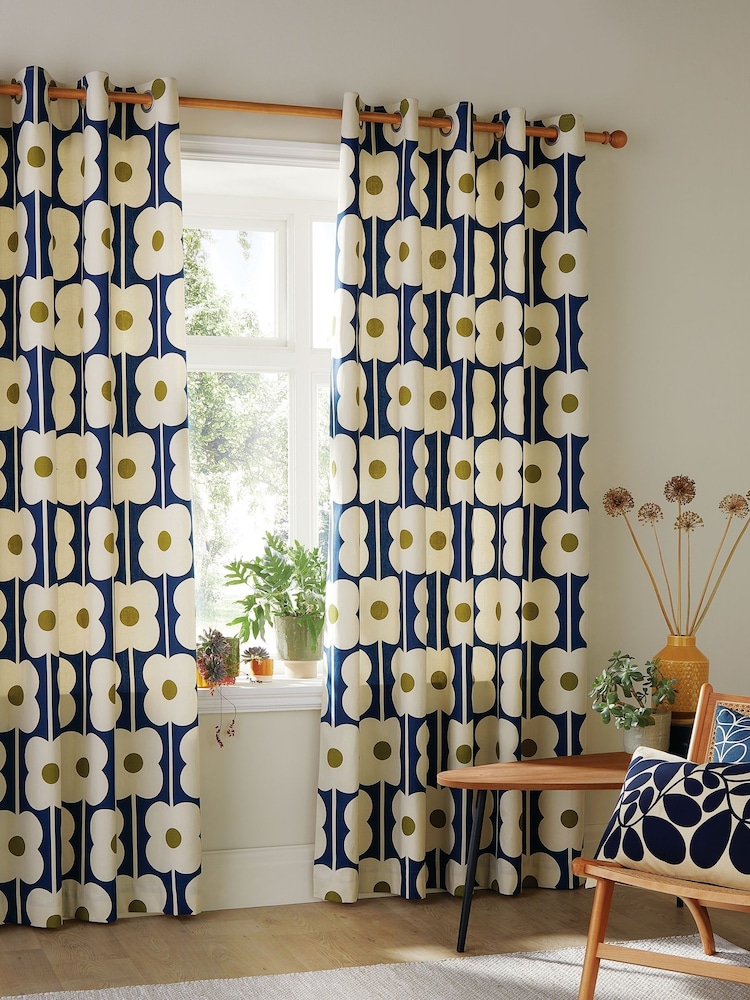 Cortinas com ilhós Orla Kiely Abacus Flower - Imagem 1 de 4