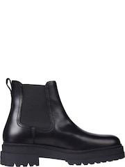 Tommy Hilfiger Black Chunky Leather Chelsea Boots - Image 1 of 5