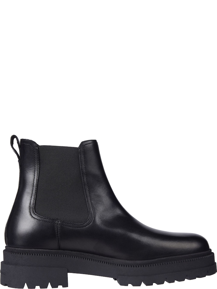 Tommy Hilfiger Black Chunky Leather Chelsea Boots - Image 1 of 5
