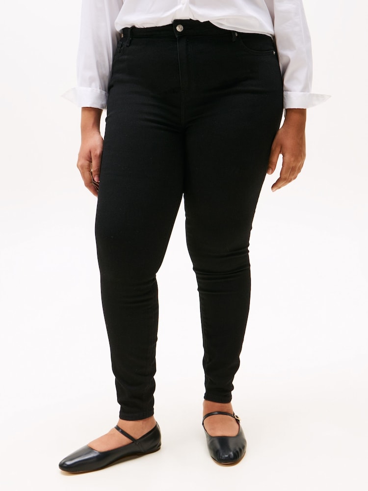 Tommy Hilfiger Black Curve Harlem High Rise Skinny Jeans - Image 1 of 5 Tommy Hilfiger Black Curve Harlem High Rise Skinny Jeans - Image 1 of 5