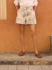 Floral Printed Denim 100% Cotton Shorts - Image 3 of 8