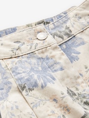 Floral Printed Denim 100% Cotton Shorts - Image 8 of 8