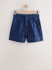 Rinse Smart Pleat Front Denim 100% Cotton Shorts - Image 5 of 7