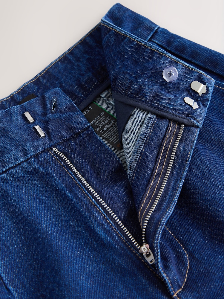 Rinse Smart Pleat Front Denim 100% Cotton Shorts - Image 7 of 7