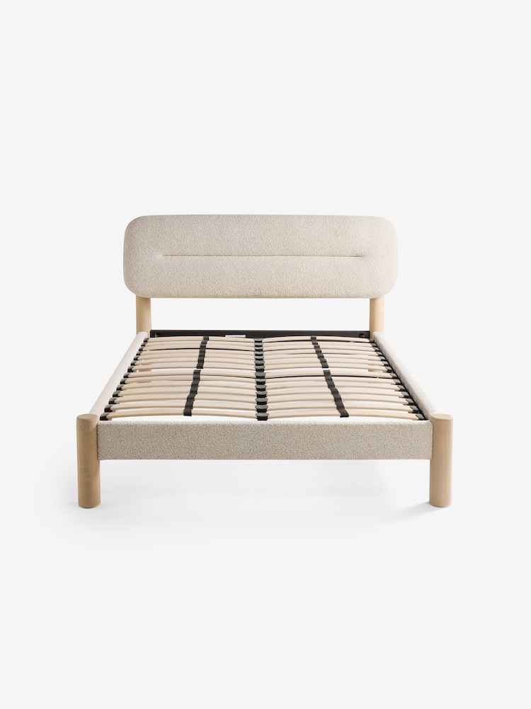 MADE.COM Soft Touch Boucle Natural Maxton Bed - Image 4 of 4