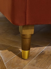 Nina Campbell Rust Brown Lowndes Upholstered Bed Bed - Image 4 of 5