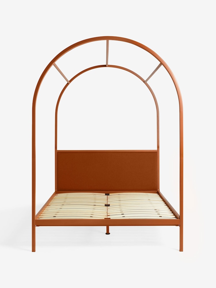MADE.COM Rust Brown Romy Four Poster Bed - Image 5 of 5