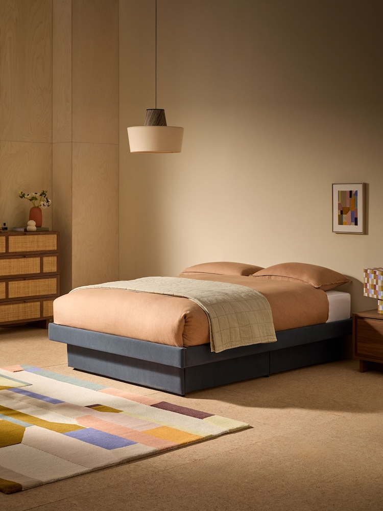 MADE.COM Navy Robyn Platform Storage Bed - Image 1 of 5