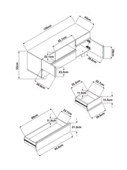 MADE.COM Dark Wood Effect Ascott Up to 50 Inch TV Unit - Image 7 of 7