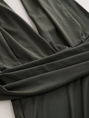 أخضر داكن - Jersey Multiway Wedding Guest Bridesmaid Maxi Dress - صورة 10 من 10