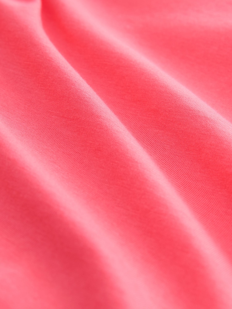 Coral Pink Bandeau Jersey 100% Cotton Jumpsuit - Image 8 of 8 Coral Pink Bandeau Jersey 100% Cotton Jumpsuit - Image 8 of 8