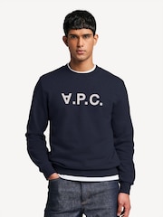 A.P.C. Navy Large Standard Sweatshirt - Image 1 of 3