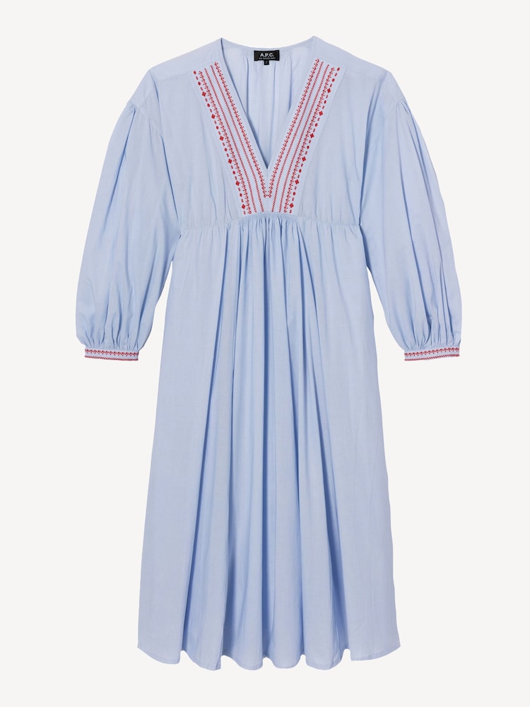 A.P.C. Blue Anni  Dress - Image 5 of 5