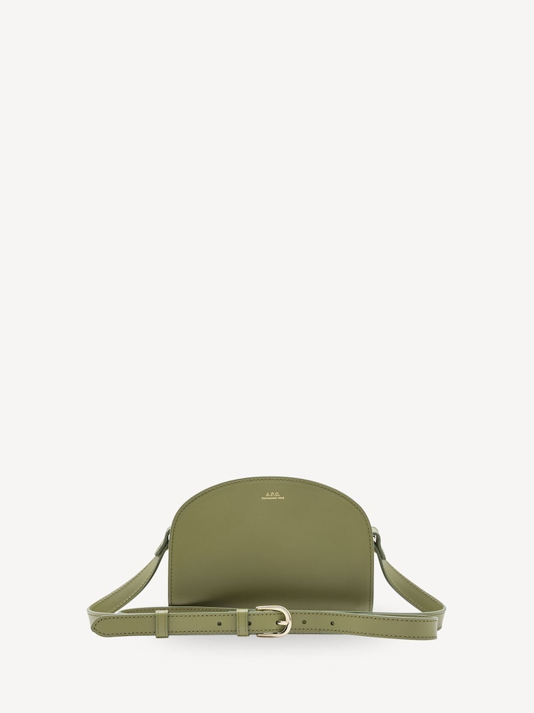 A.P.C. Green Mini Half-Moon Bag - Image 1 of 3 A.P.C. Green Mini Half-Moon Bag - Image 1 of 3