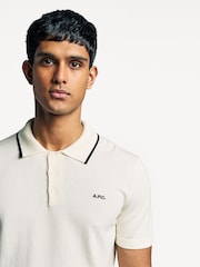 A.P.C. Cream Fynn Polo Shirt - Image 4 of 4