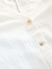 Cream 100% Linen Beach Kaftan - Image 8 of 9