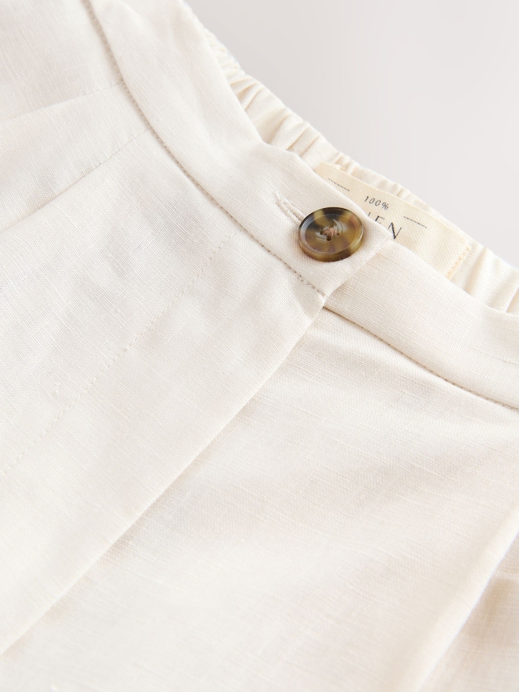 Natural 100% Linen Bermuda Shorts - Image 7 of 7