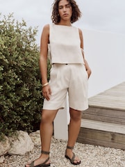 Natural 100% Linen Shell Top - Image 2 of 8