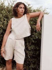 Natural 100% Linen Shell Top - Image 3 of 8