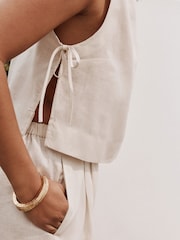 Natural 100% Linen Shell Top - Image 5 of 8