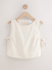 Natural 100% Linen Shell Top - Image 7 of 8