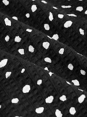 Black/White Textured Jersey Frill Bandeau Playsuit - Image 2 of 3