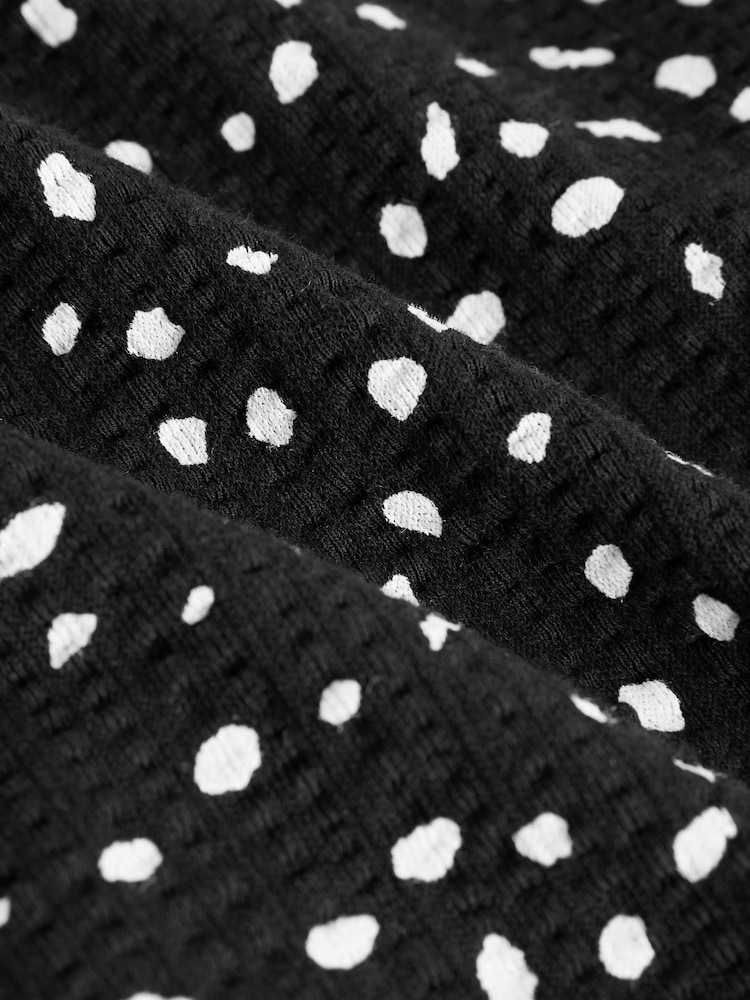 Black/White Textured Jersey Frill Bandeau Playsuit - Image 2 of 3