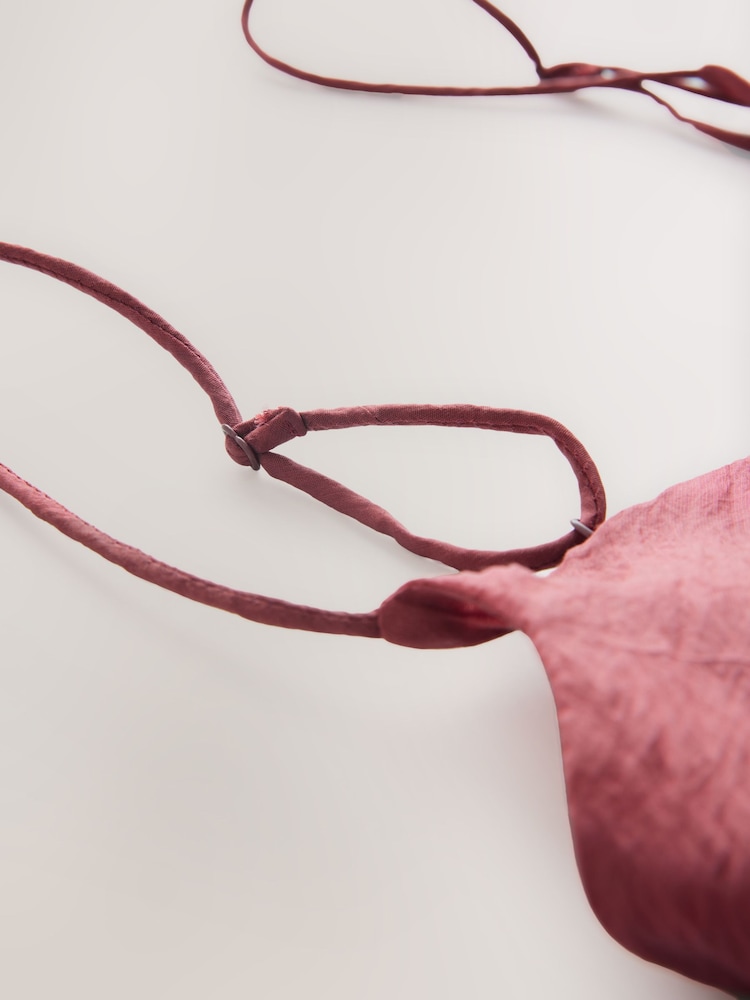 Plum Purple Dropped Waist Slip Maxi Dress - Image 9 of 9