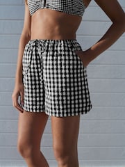 Black/White Gingham Shorts - Image 1 of 7