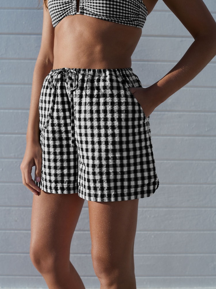 Black/White Gingham Shorts - Image 1 of 7