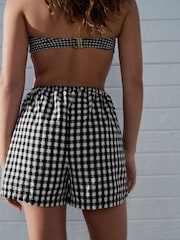 Black/White Gingham Shorts - Image 4 of 7