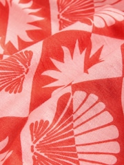 Red/Pink Summer Shorts With Linen - Image 8 of 9