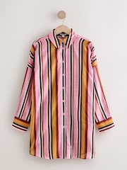 Pink/Plum Beach Shirt Cover-Up - Image 8 of 10