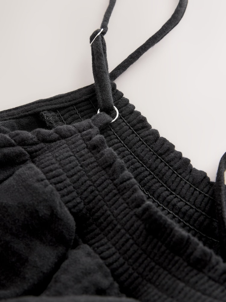 Black Double Cloth Playsuit - Image 2 of 2