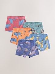 Safari Animals Soft Waistband Trunks 5 Pack (1.5-16yrs) - Image 1 of 1
