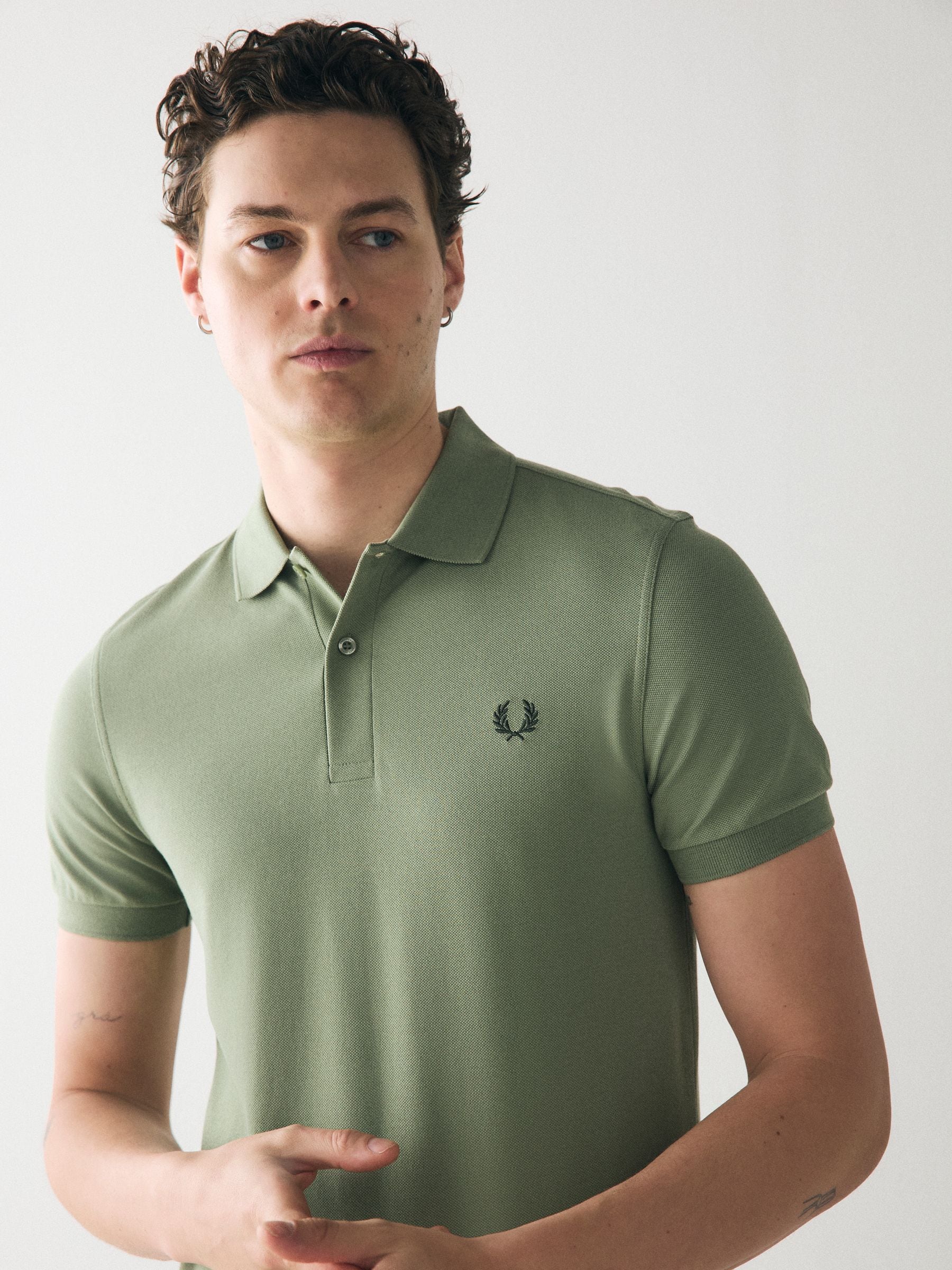 Buy Fred Perry Green/White Polo Shirt from Next USA
