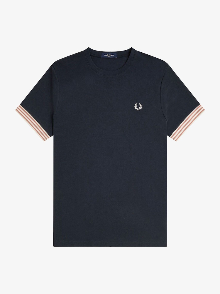 Fred Perry Striped Cuff T-Shirt - Image 5 of 6