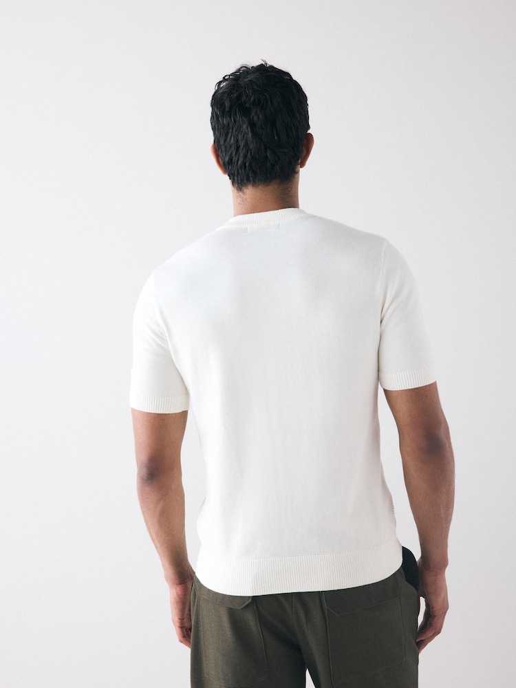 Fred Perry Waffle Henley T-Shirt - Image 4 of 7